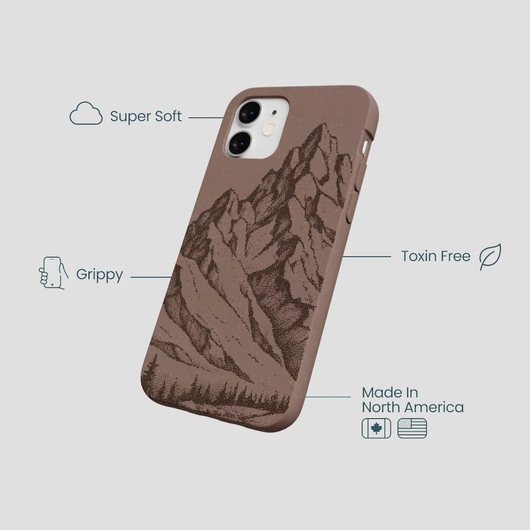 Chocolate Brown Silent Summit iPhone 12 Mini Case - Image 4