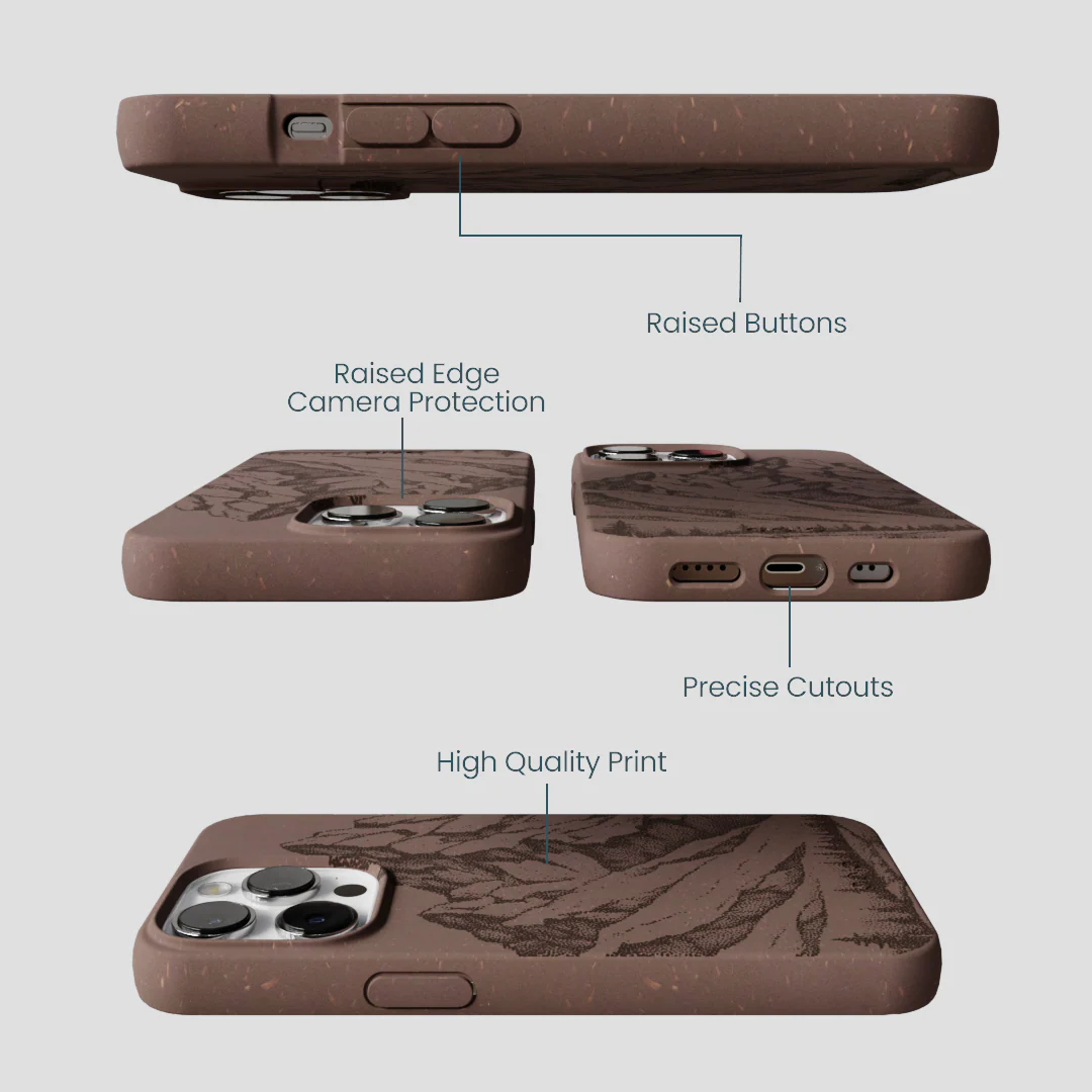 Chocolate Brown Silent Summit iPhone 13 Pro Max Case - Image 3