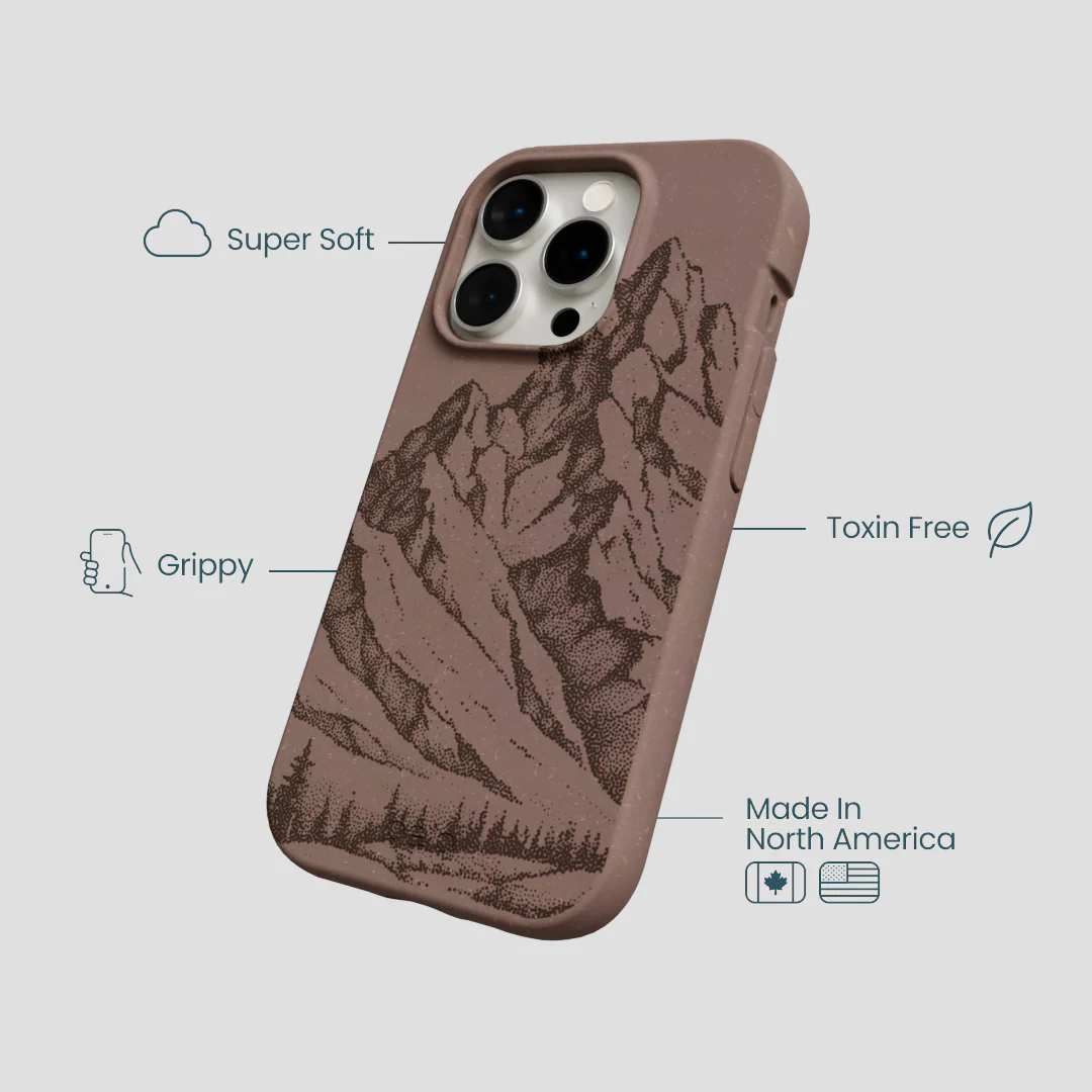 Chocolate Brown Silent Summit iPhone 14 Pro Case - Image 4