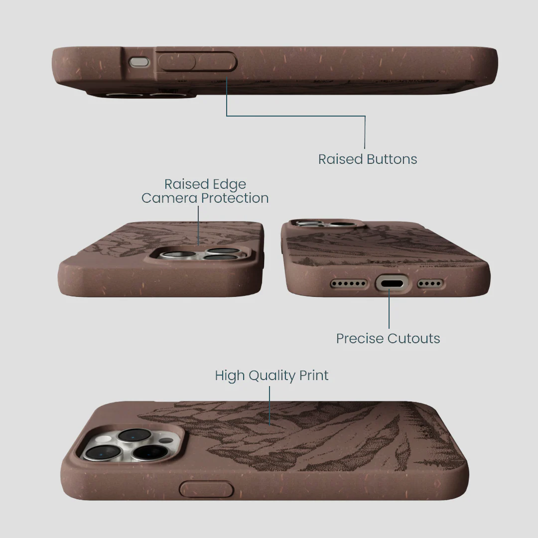 Chocolate Brown Silent Summit iPhone 14 Pro Max Case - Image 3
