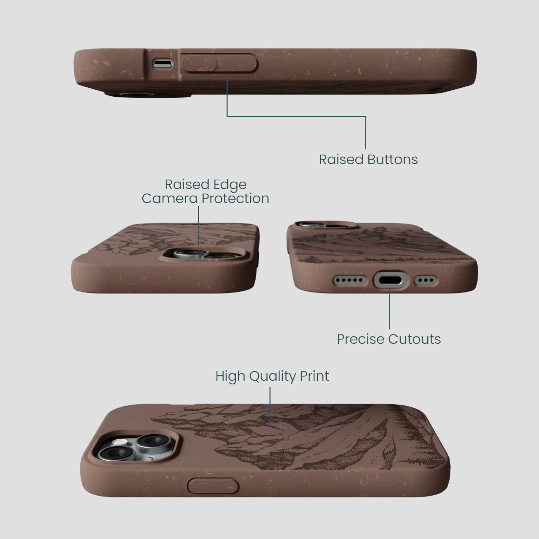 Chocolate Brown Silent Summit iPhone 15 Case - Image 3
