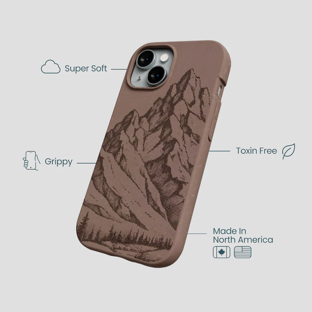 Chocolate Brown Silent Summit iPhone 15 Case - Image 4