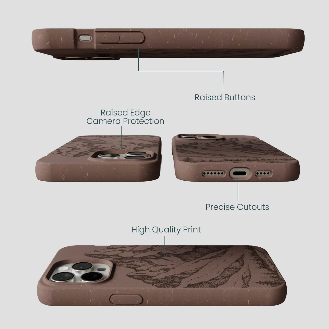 Chocolate Brown Silent Summit iPhone 15 Pro Max Case - Image 3