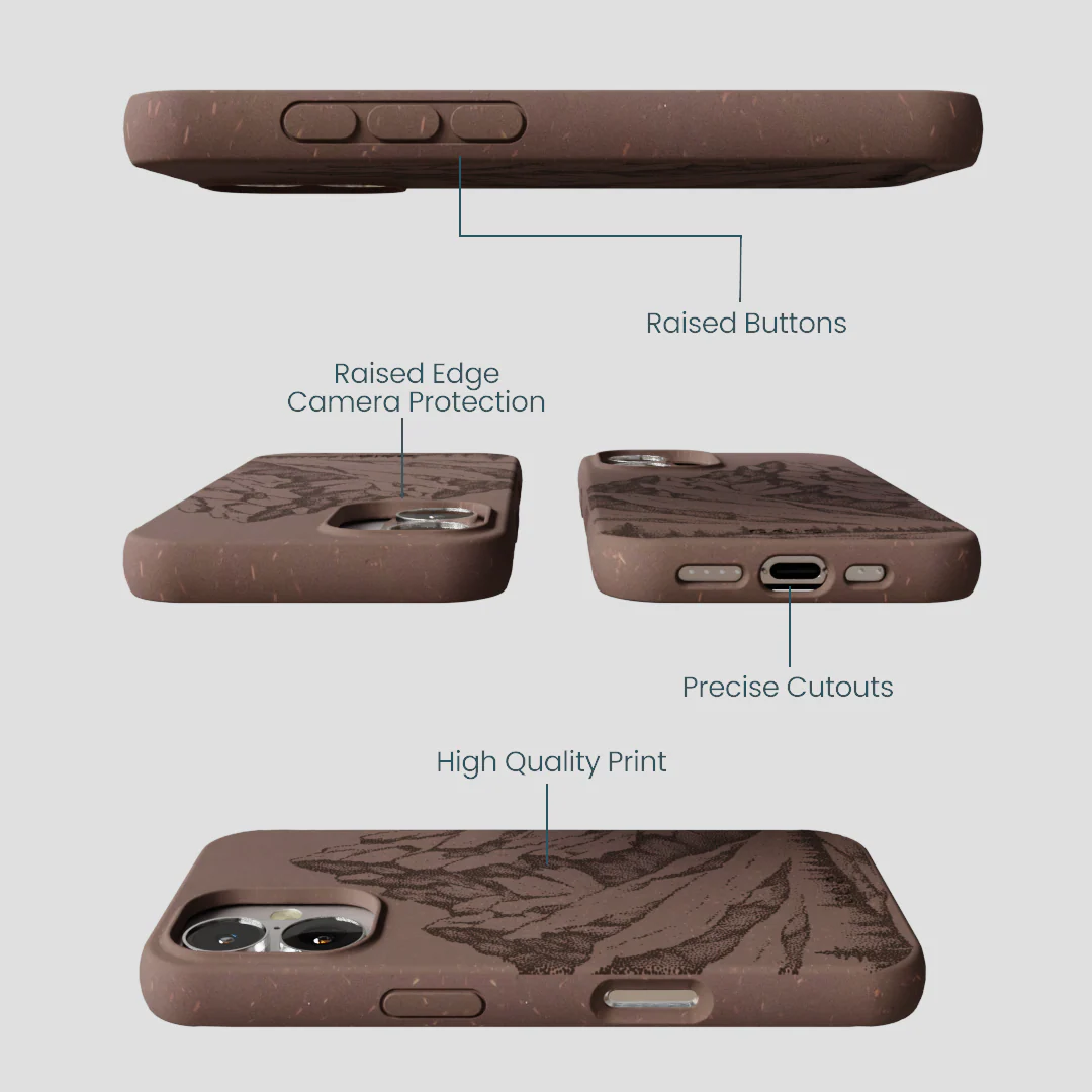 Chocolate Brown Silent Summit iPhone 16 Case - Image 3