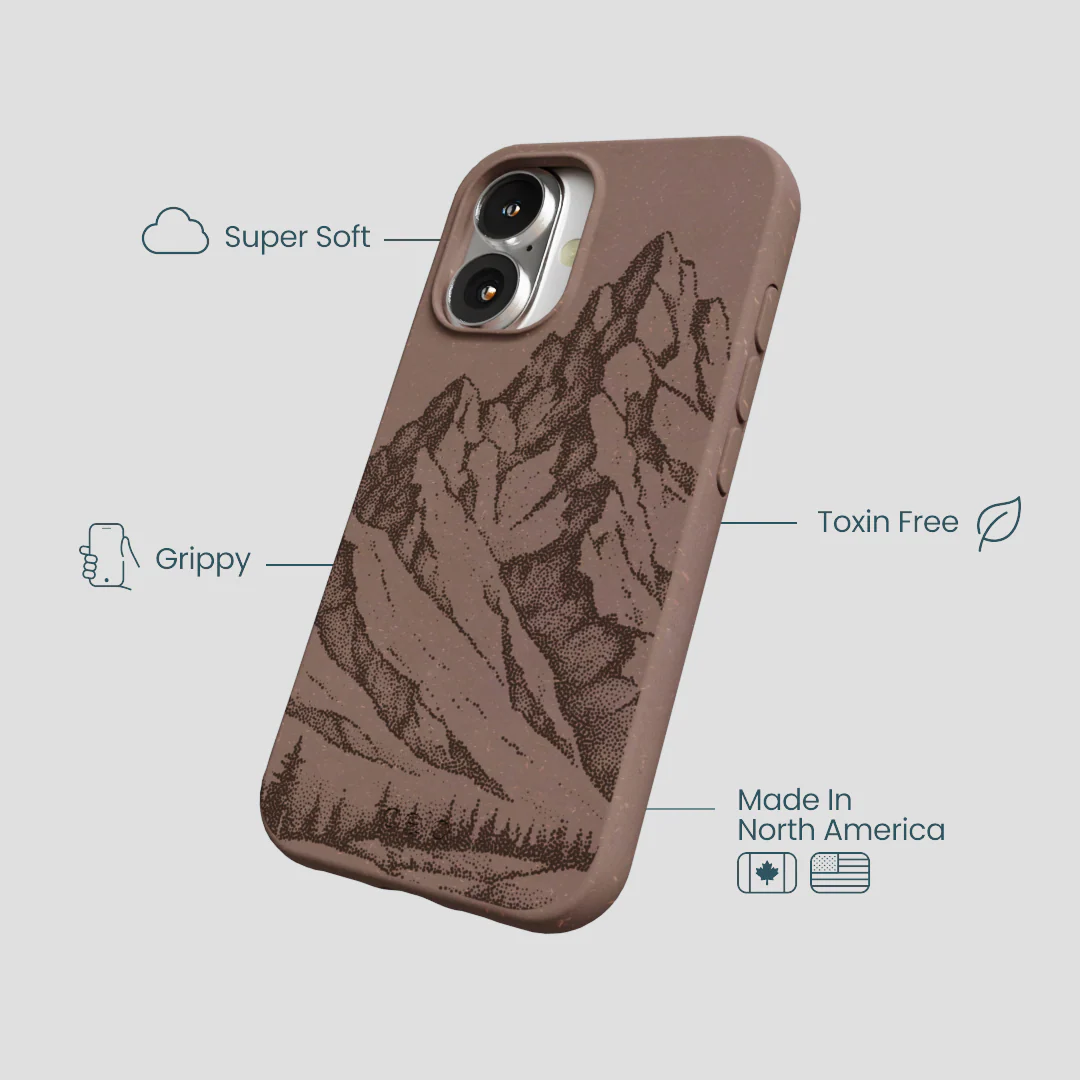 Chocolate Brown Silent Summit iPhone 16 Case - Image 4