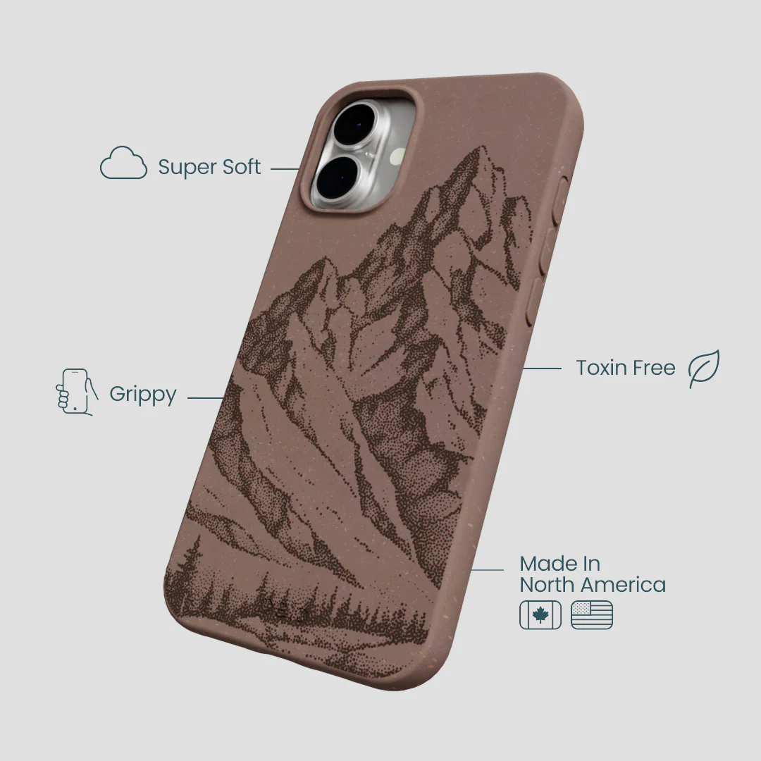 Chocolate Brown Silent Summit iPhone 16 Plus Case - Image 4