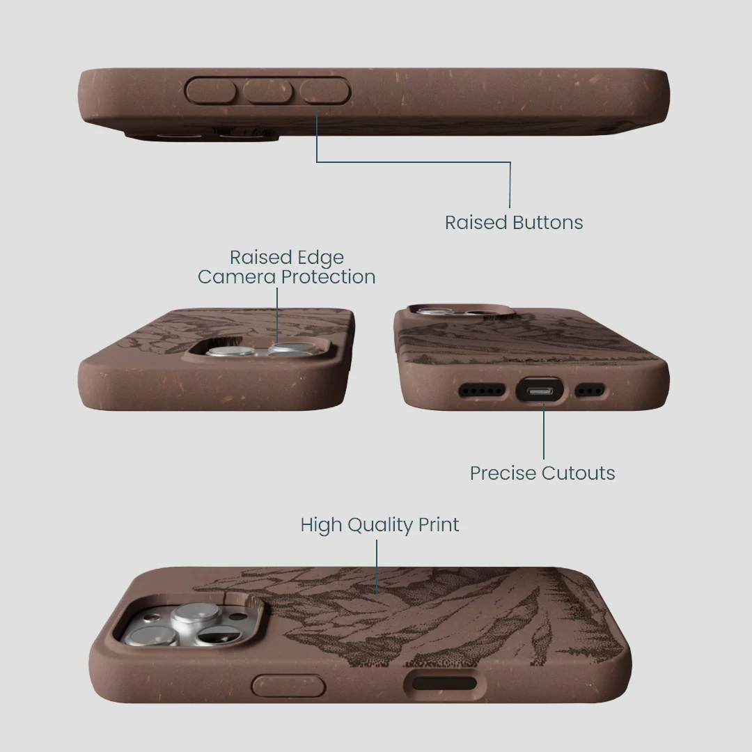 Chocolate Brown Silent Summit iPhone 16 Pro Case - Image 3