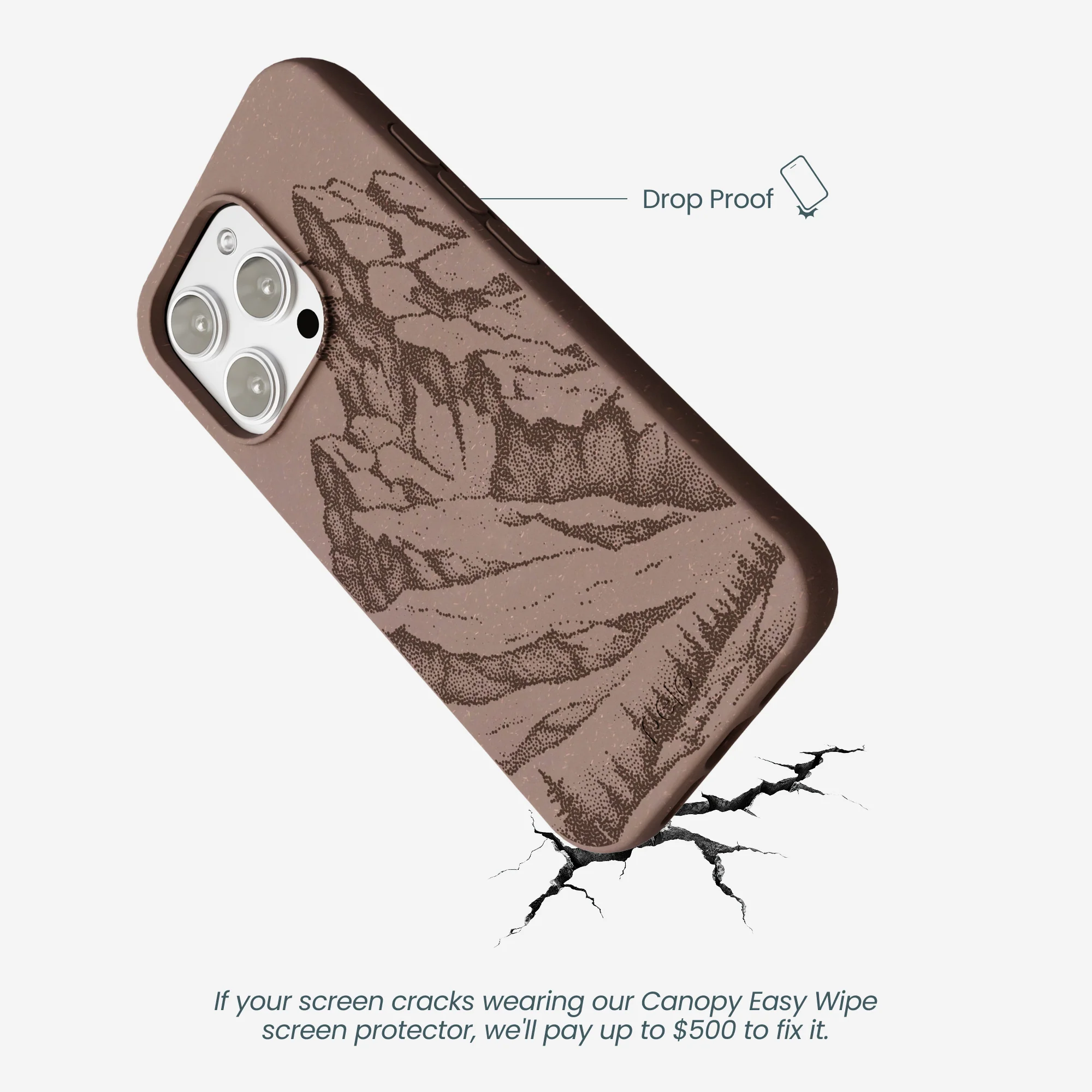 Chocolate Brown Silent Summit iPhone 16 Pro Max Case - Image 5