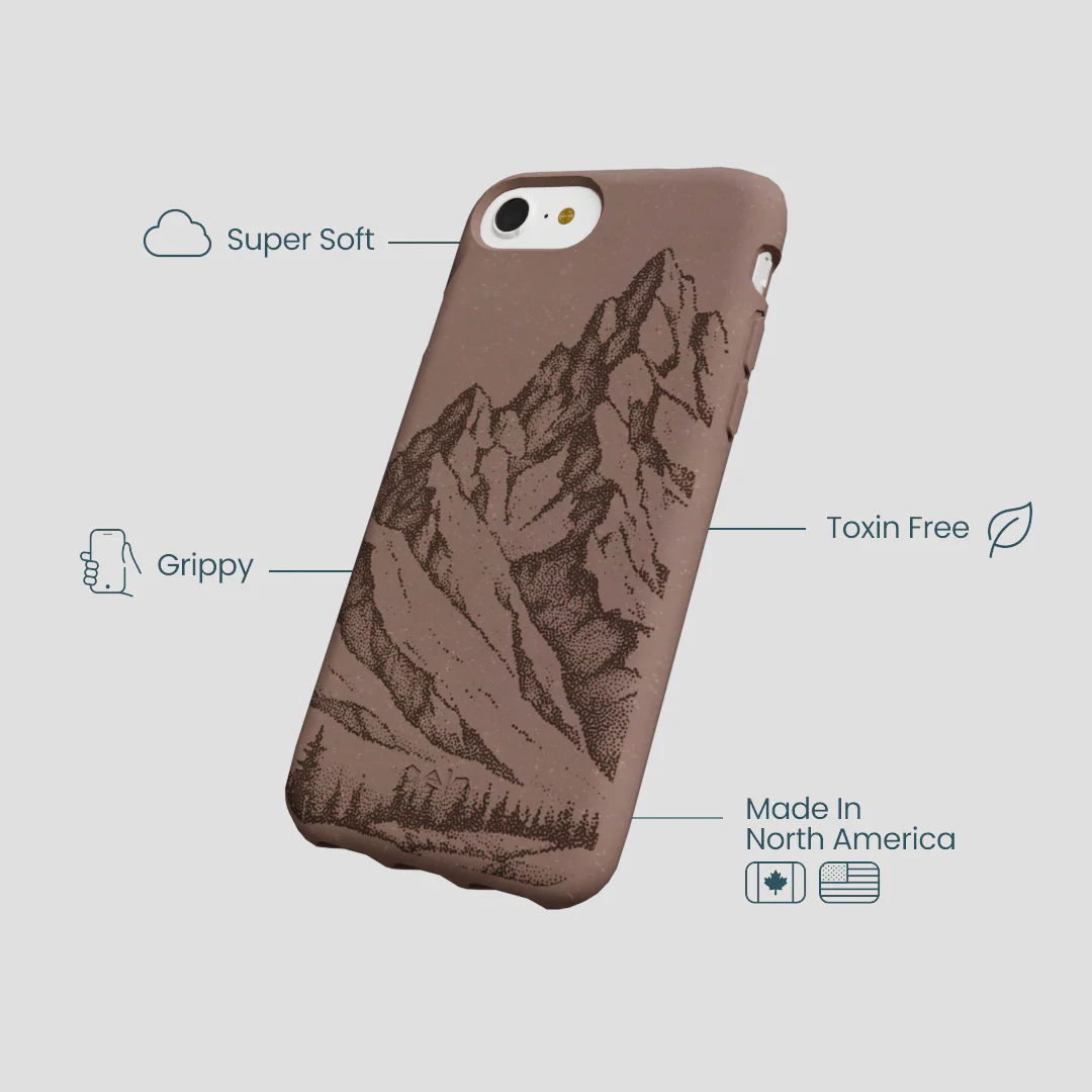 Chocolate Brown Silent Summit iPhone 6/6s/7/8/SE Case - Image 4