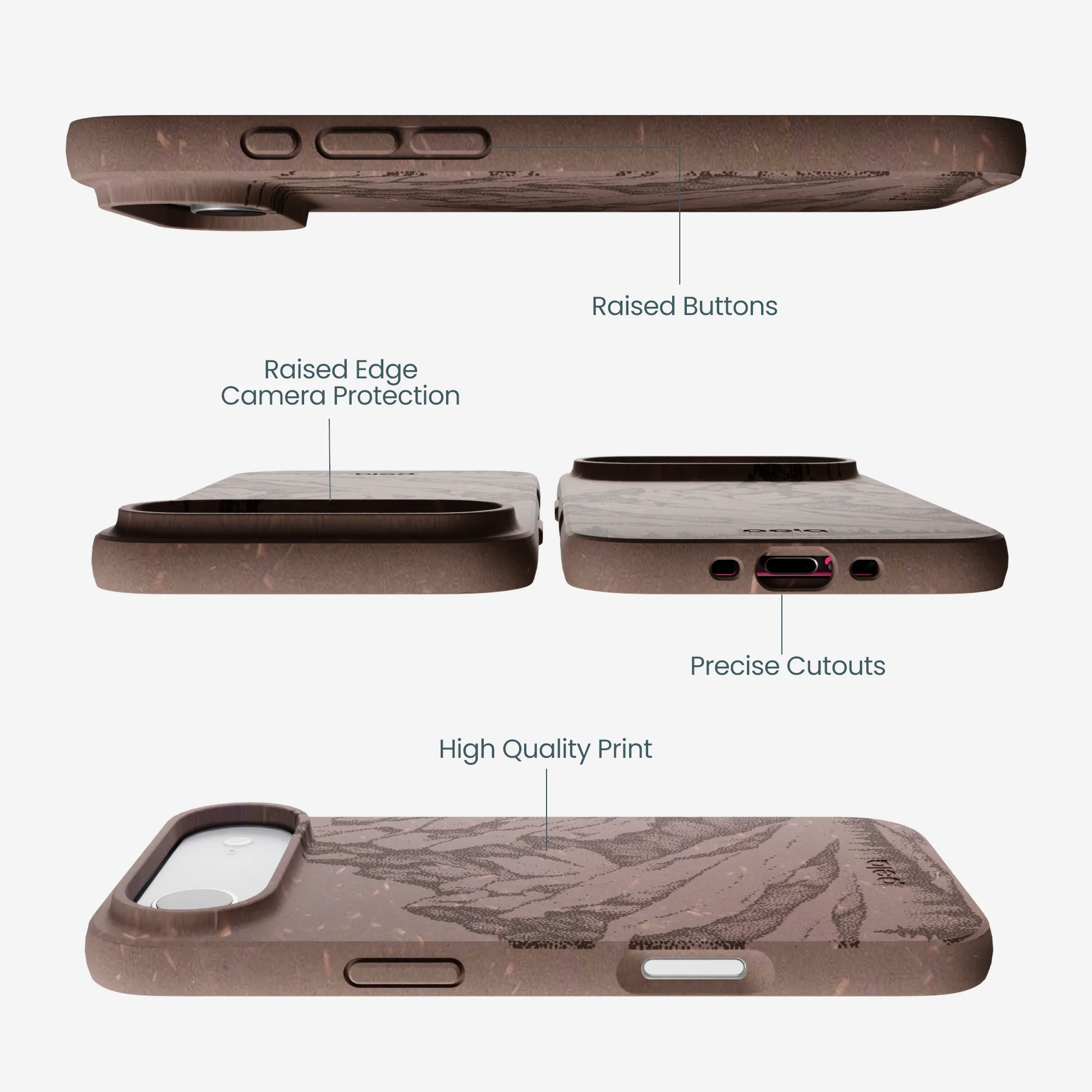 Chocolate Brown Silent Summit iPhone Air Case - Image 3