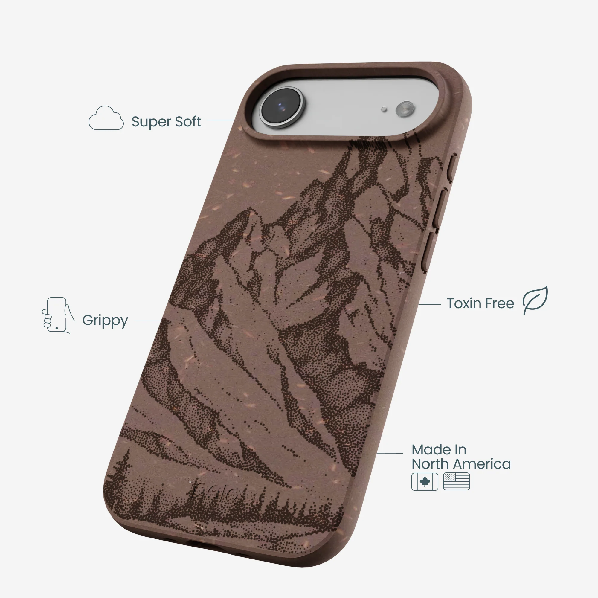 Chocolate Brown Silent Summit iPhone Air Case - Image 4