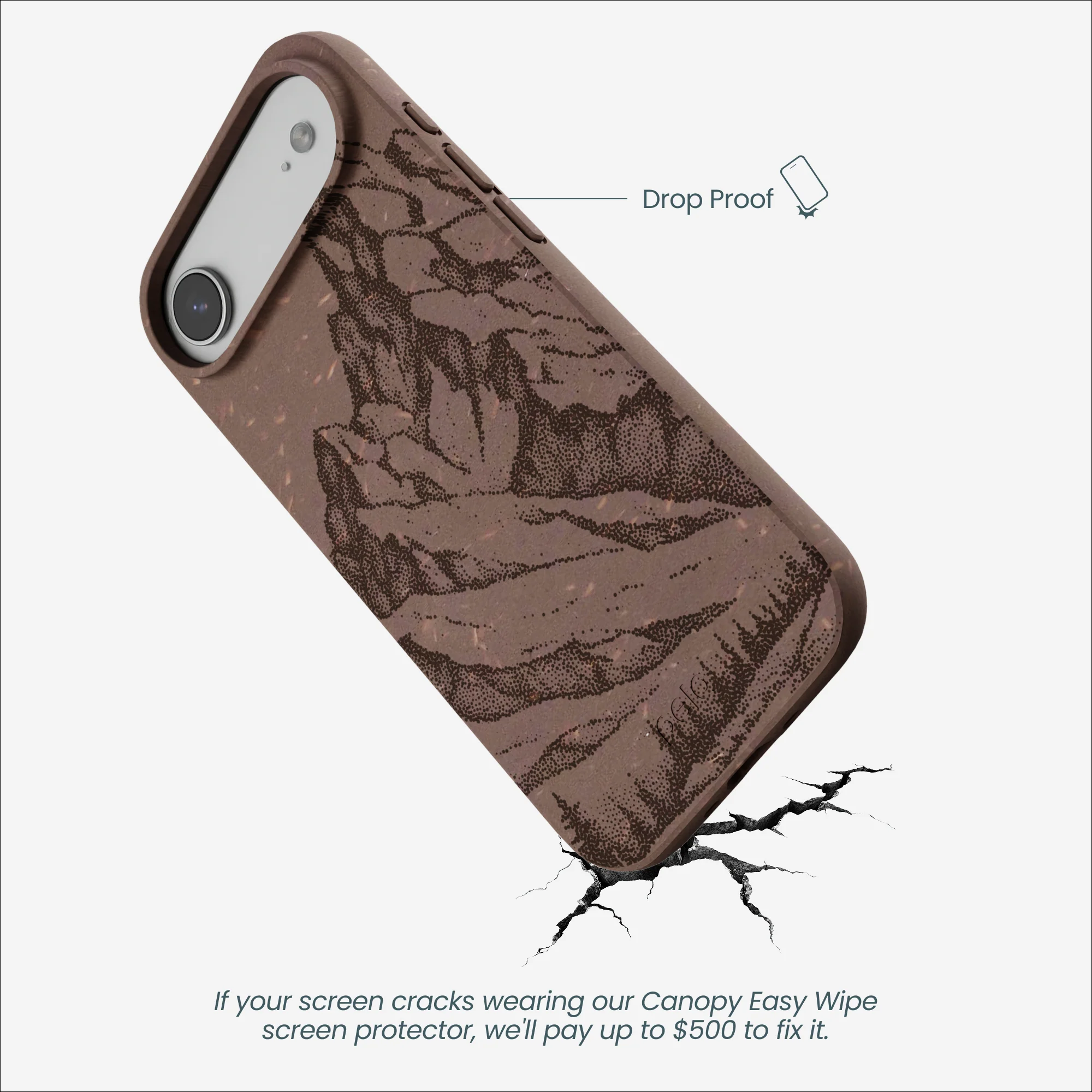 Chocolate Brown Silent Summit iPhone Air Case - Image 5