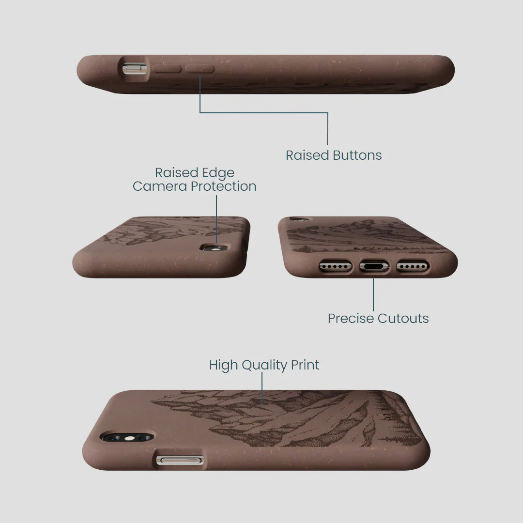 Chocolate Brown Silent Summit iPhone XR Case - Image 3