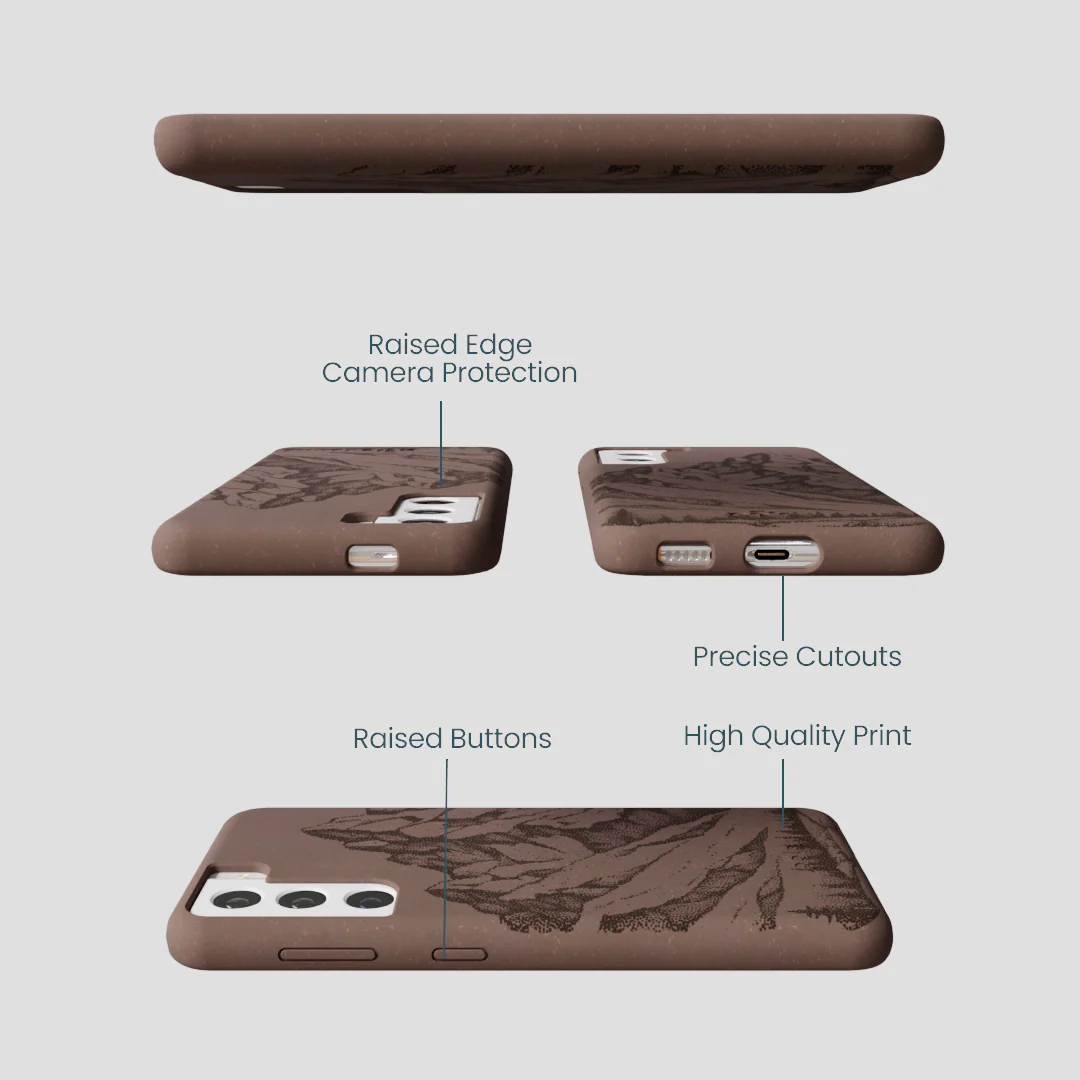 Chocolate Brown Silent Summit Samsung Galaxy S21 Case - Image 3