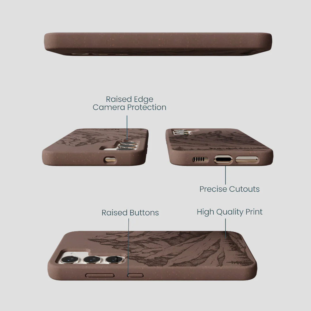 Chocolate Brown Silent Summit Samsung Galaxy S23 Case - Image 3