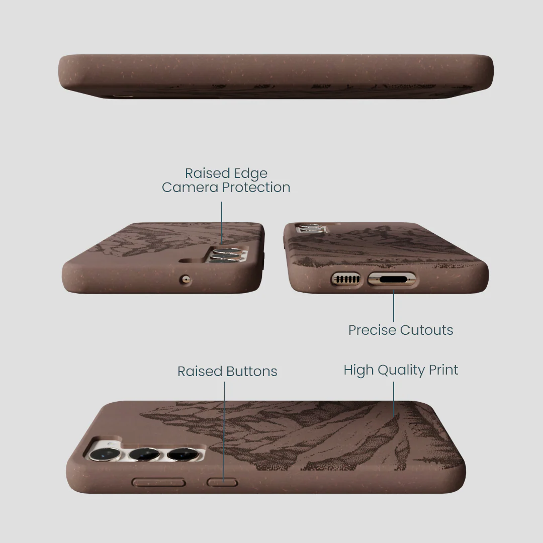 Chocolate Brown Silent Summit Samsung Galaxy S24+(Plus) Case - Image 3