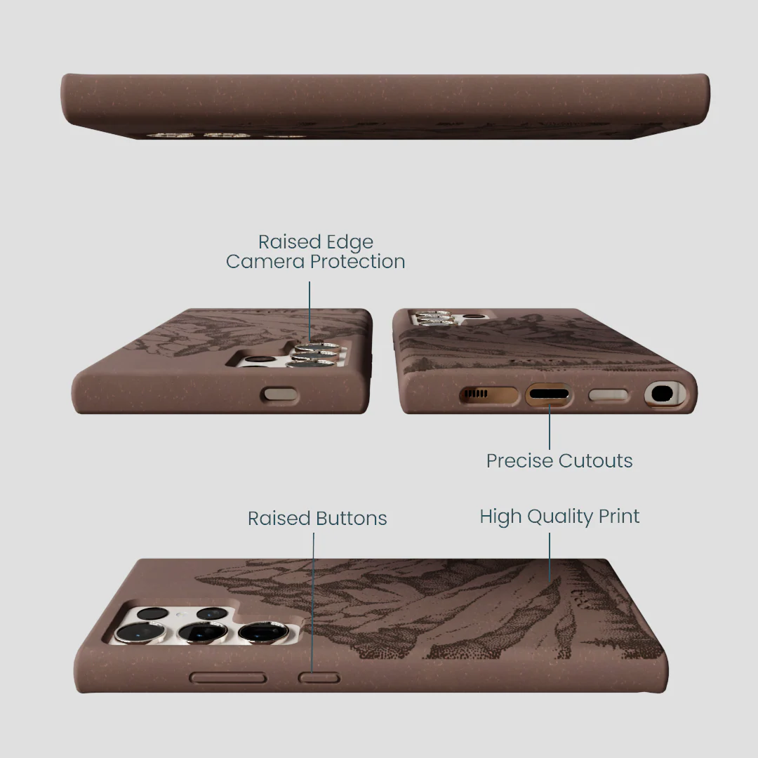 Chocolate Brown Silent Summit Samsung Galaxy S24 Ultra Case - Image 3