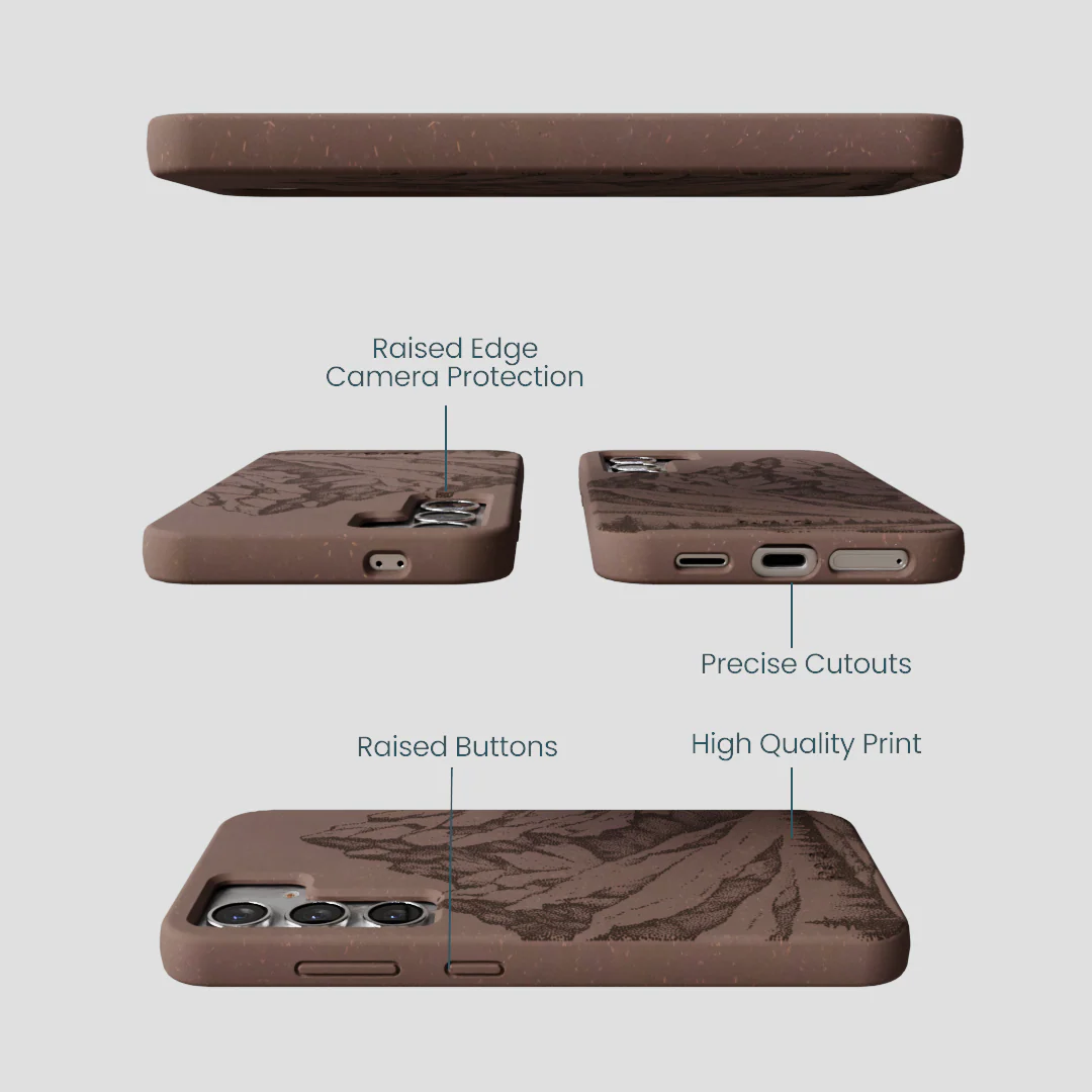 Chocolate Brown Silent Summit Samsung Galaxy S25 Case - Image 3