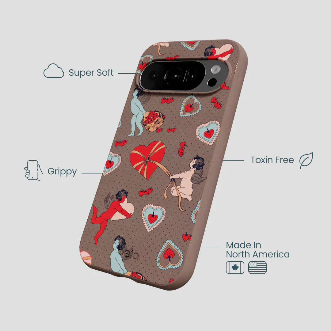 Chocolate Brown Strawberry Cupid Google Pixel 10/10 Pro Case - Image 4