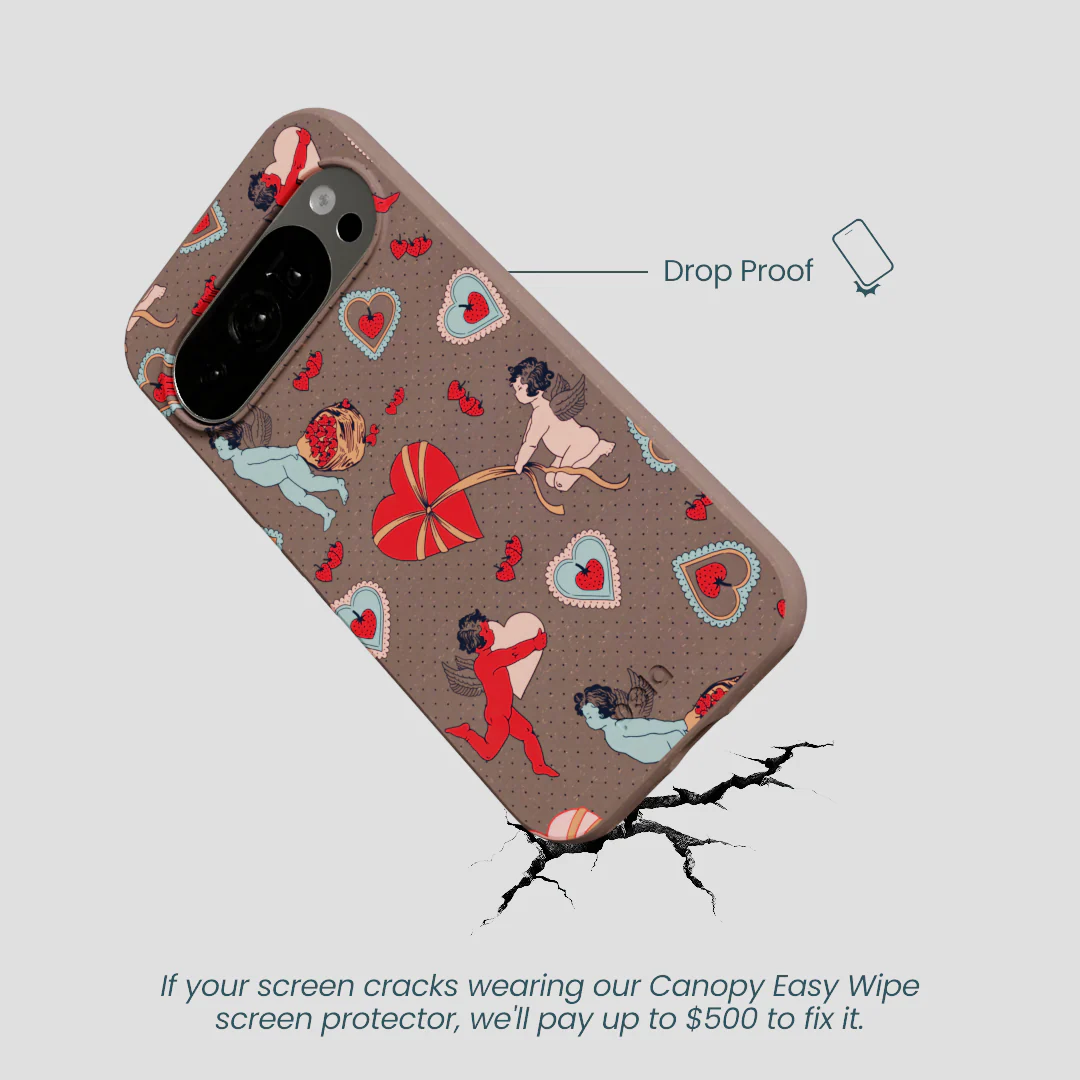 Chocolate Brown Strawberry Cupid Google Pixel 10/10 Pro Case - Image 5