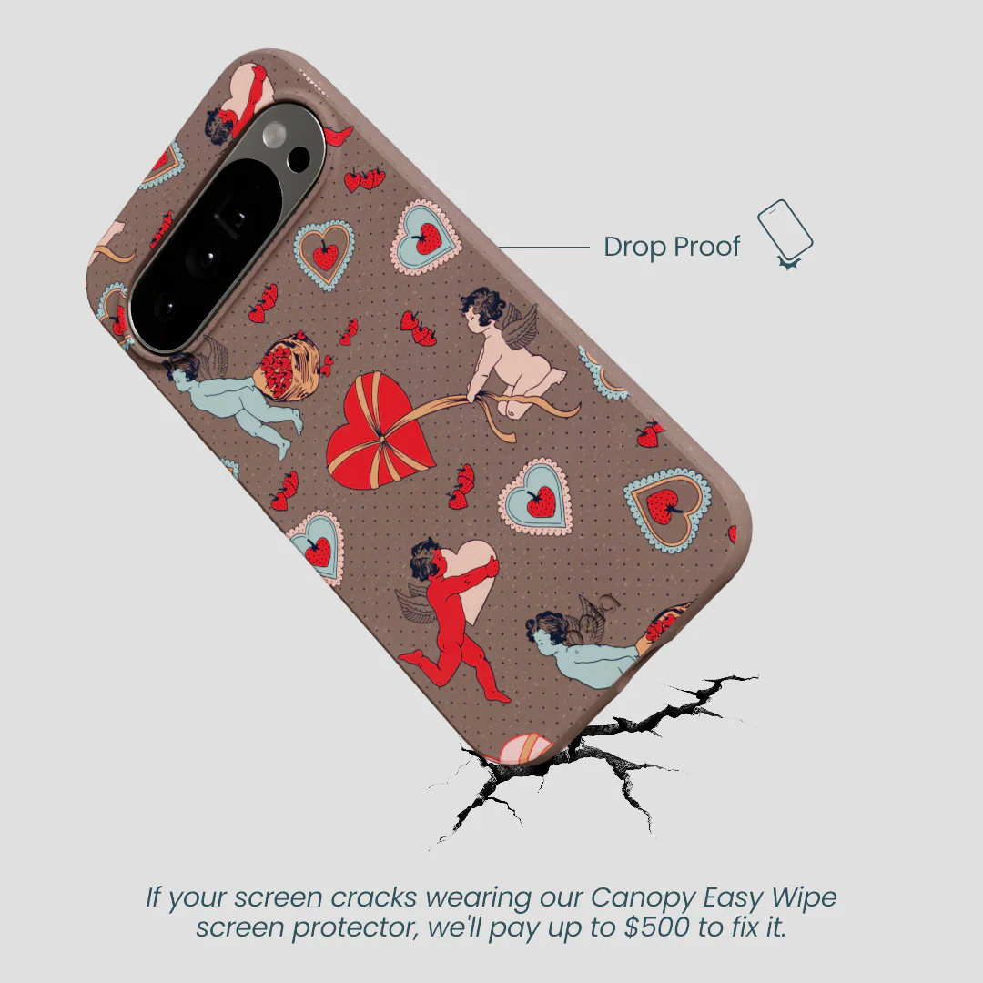 Chocolate Brown Strawberry Cupid Google Pixel 10 Pro XL Case - Image 5