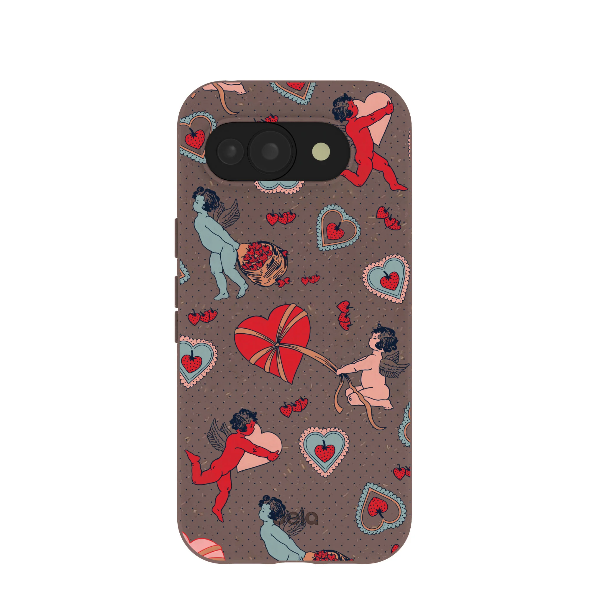 Chocolate Brown Strawberry Cupid Google Pixel 10a Case