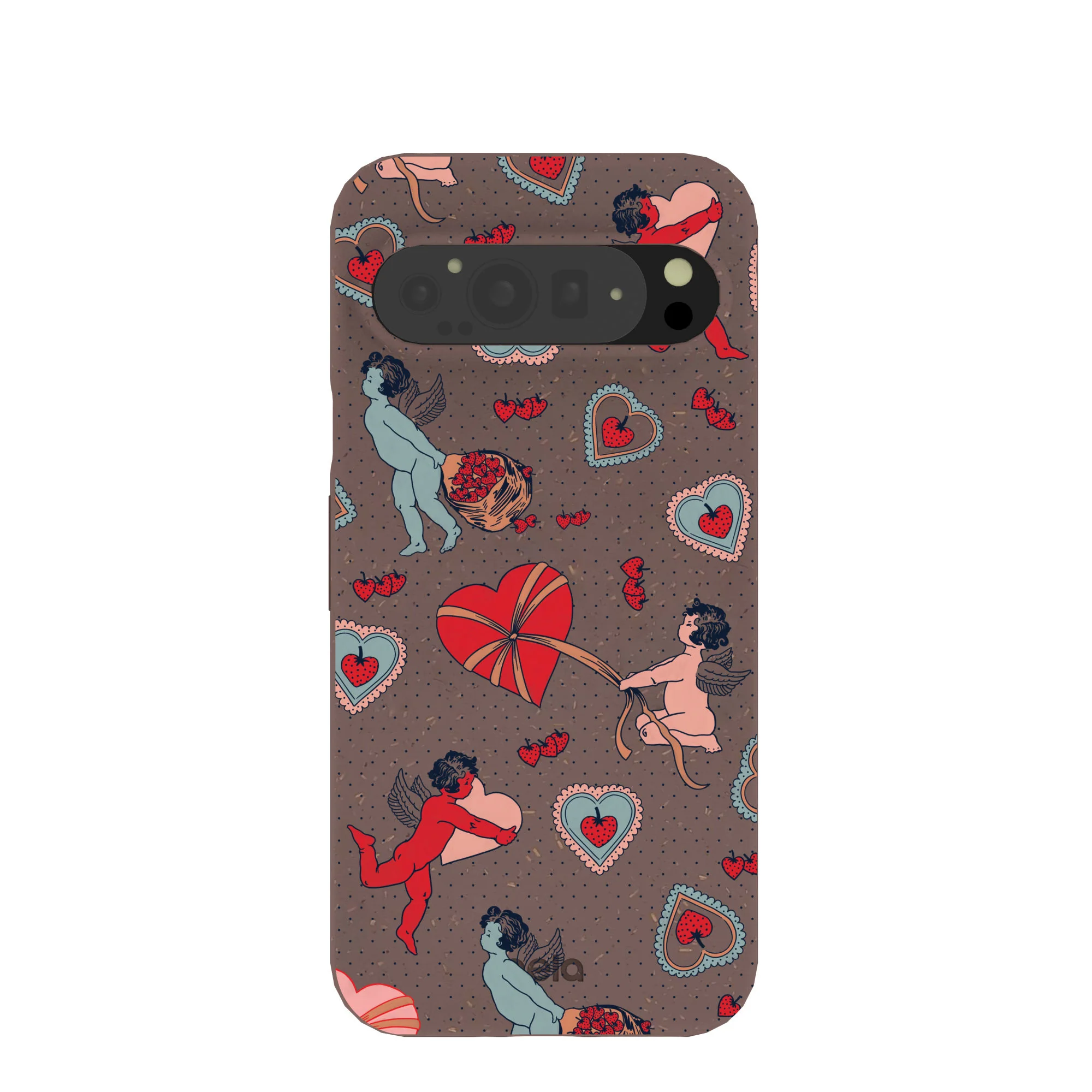Chocolate Brown Strawberry Cupid Google Pixel 9 Pro XL Case