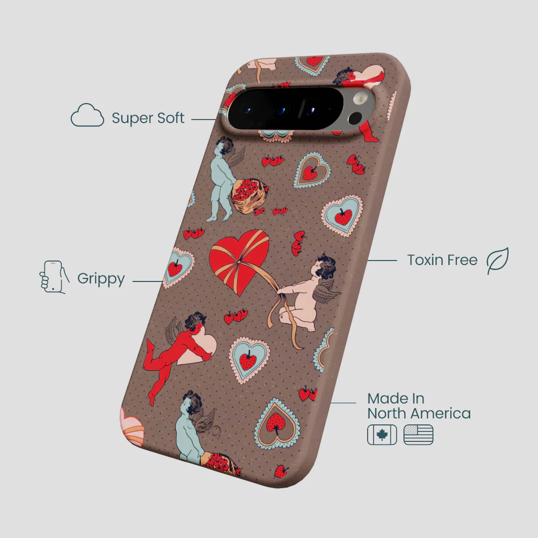 Chocolate Brown Strawberry Cupid Google Pixel 9 Pro XL Case - Image 4