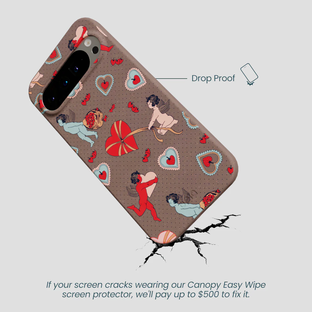 Chocolate Brown Strawberry Cupid Google Pixel 9 Pro XL Case - Image 5