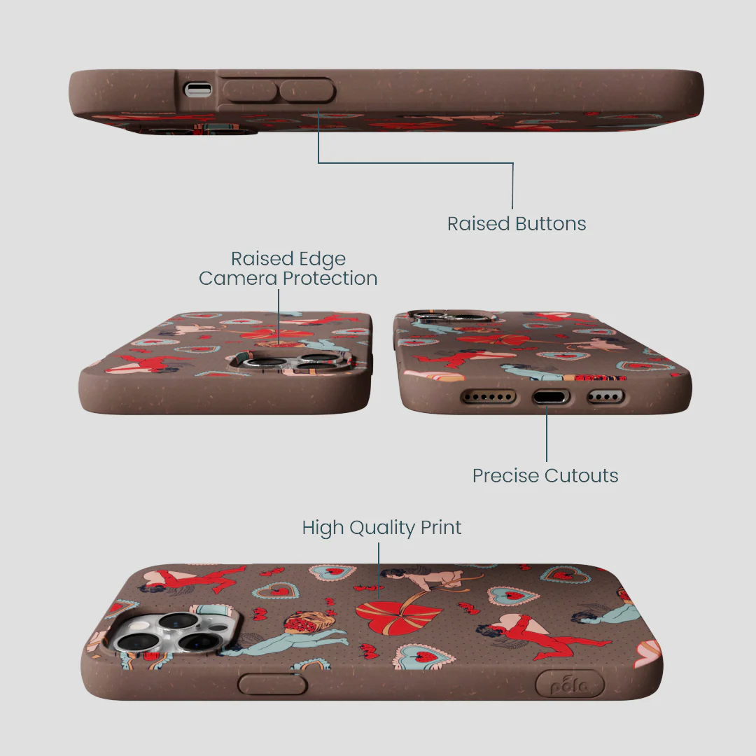 Chocolate Brown Strawberry Cupid iPhone 12 Pro Max Case - Image 3