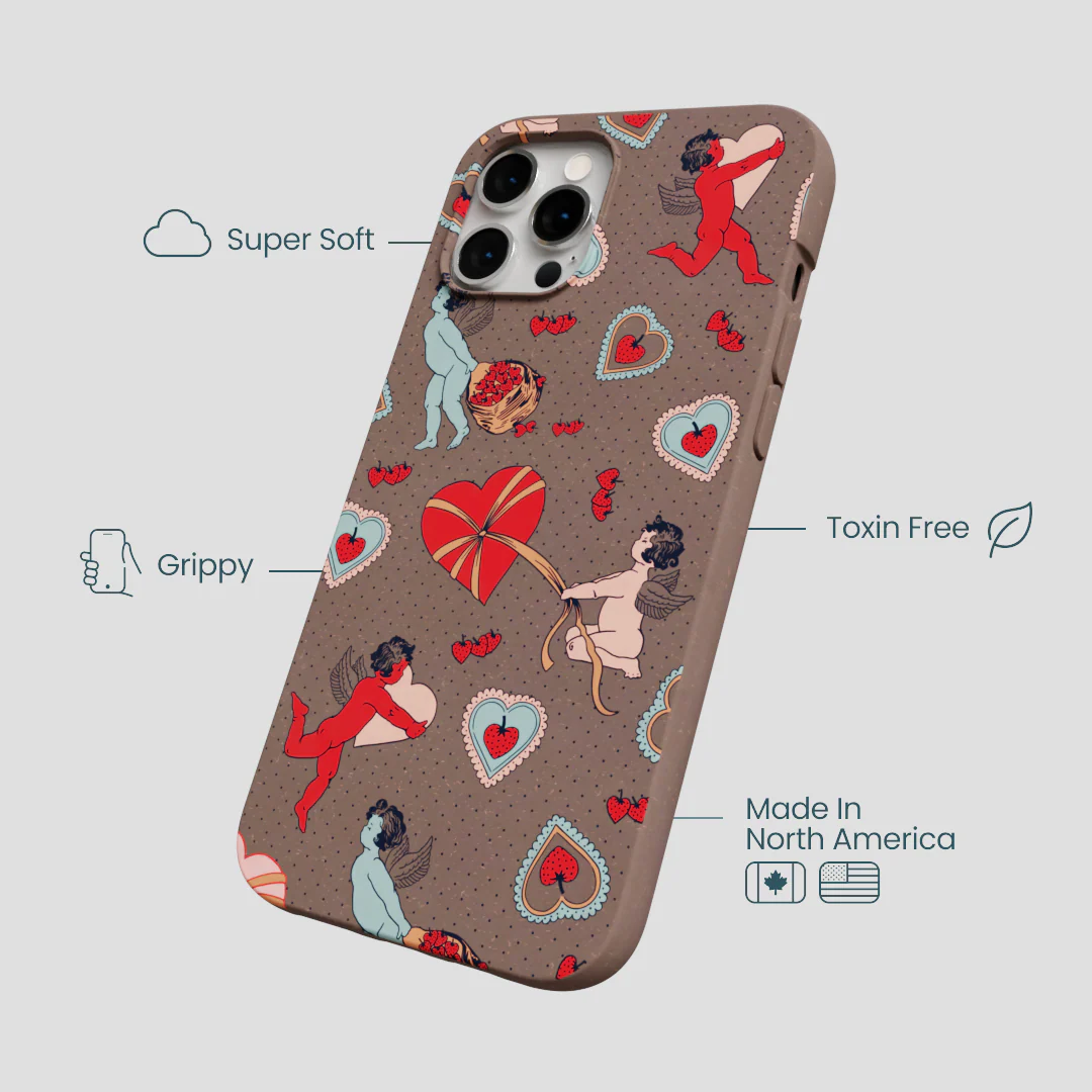 Chocolate Brown Strawberry Cupid iPhone 12 Pro Max Case - Image 4