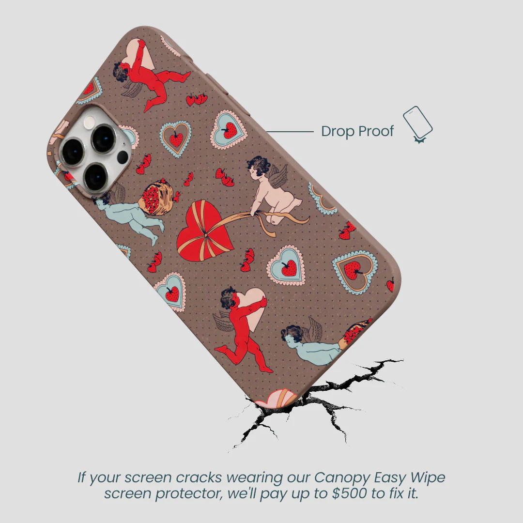 Chocolate Brown Strawberry Cupid iPhone 12 Pro Max Case - Image 5