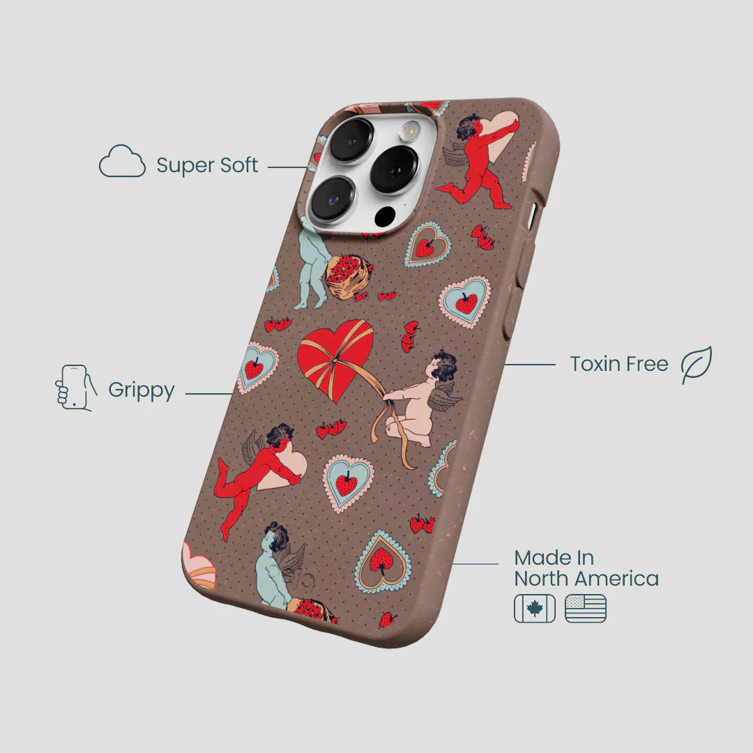 Chocolate Brown Strawberry Cupid iPhone 13 Pro Case - Image 4