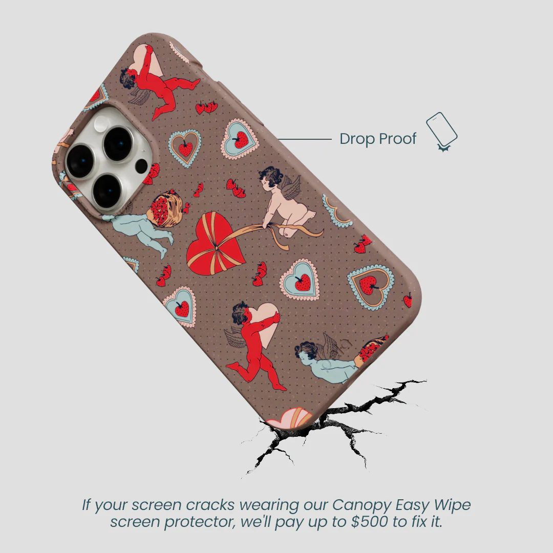 Chocolate Brown Strawberry Cupid iPhone 14 Pro Max Case - Image 5