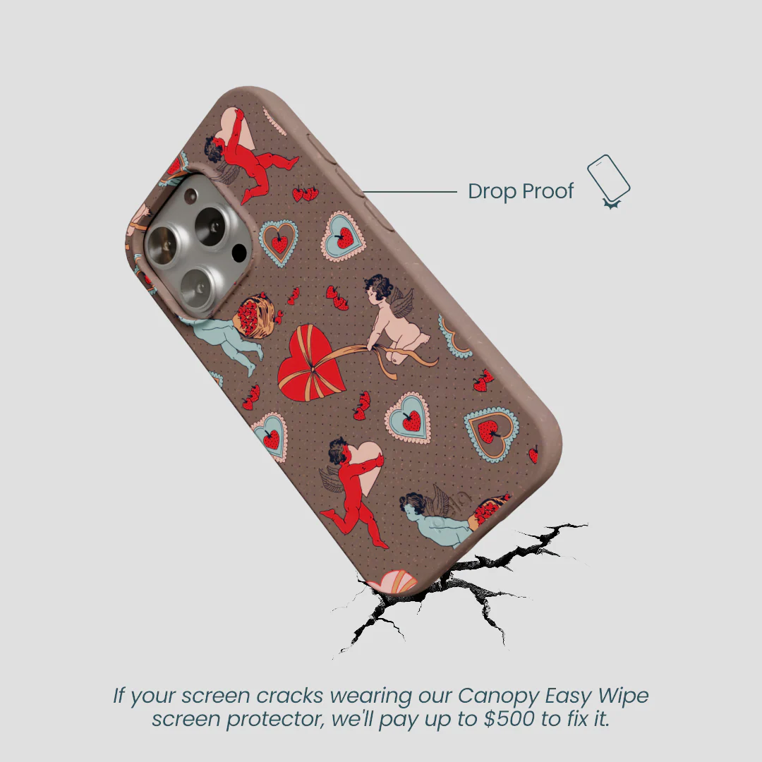 Chocolate Brown Strawberry Cupid iPhone 16 Pro Case - Image 5