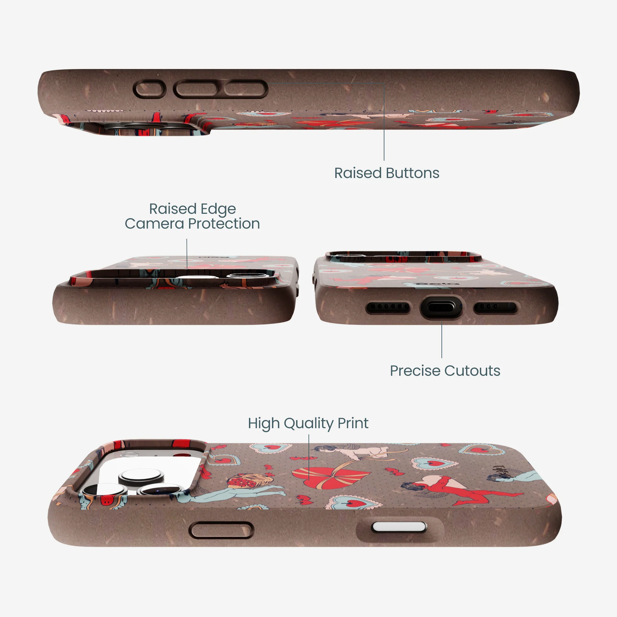 Chocolate Brown Strawberry Cupid iPhone 17 Pro Max Case - Image 3