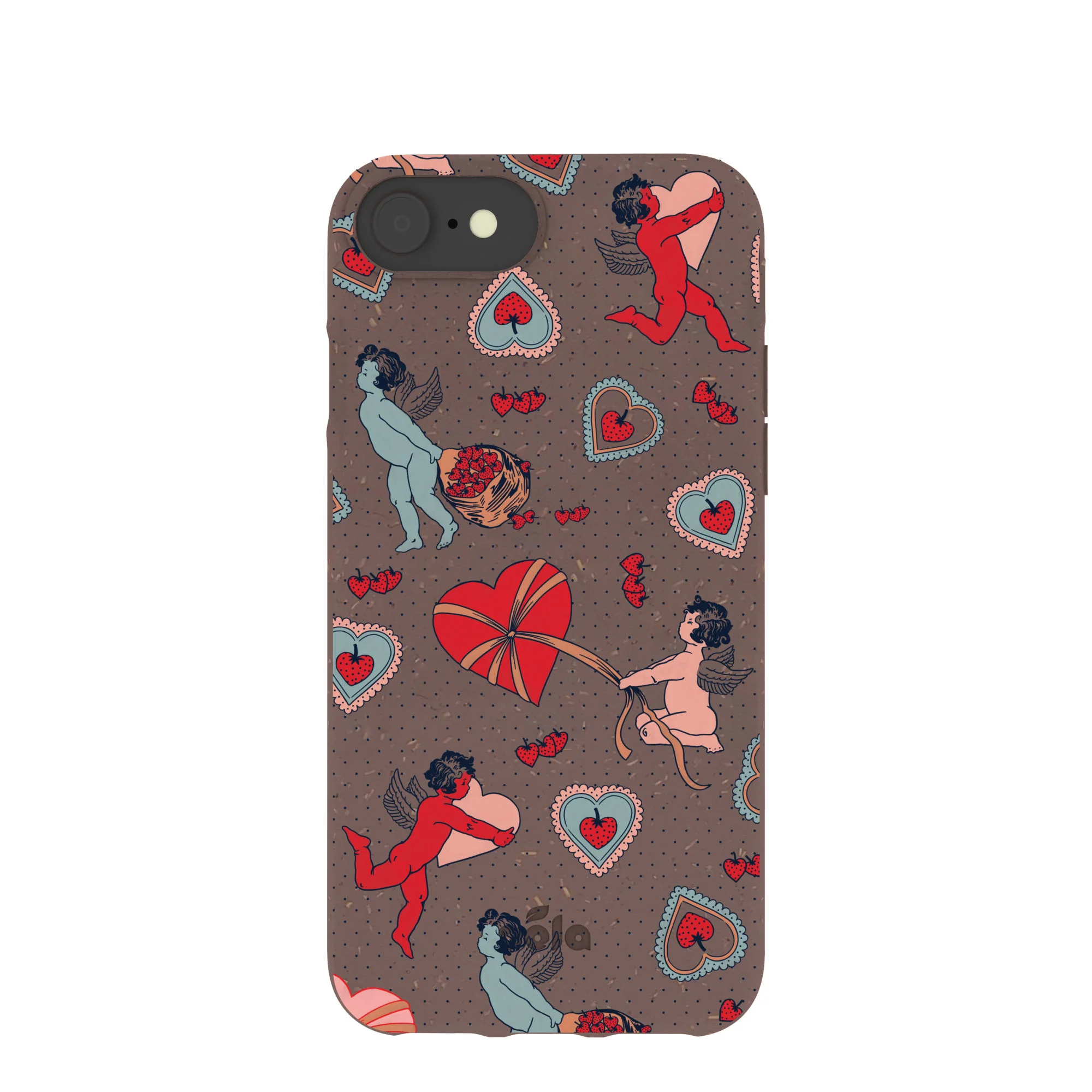 Chocolate Brown Strawberry Cupid iPhone 6/6s/7/8/SE Case