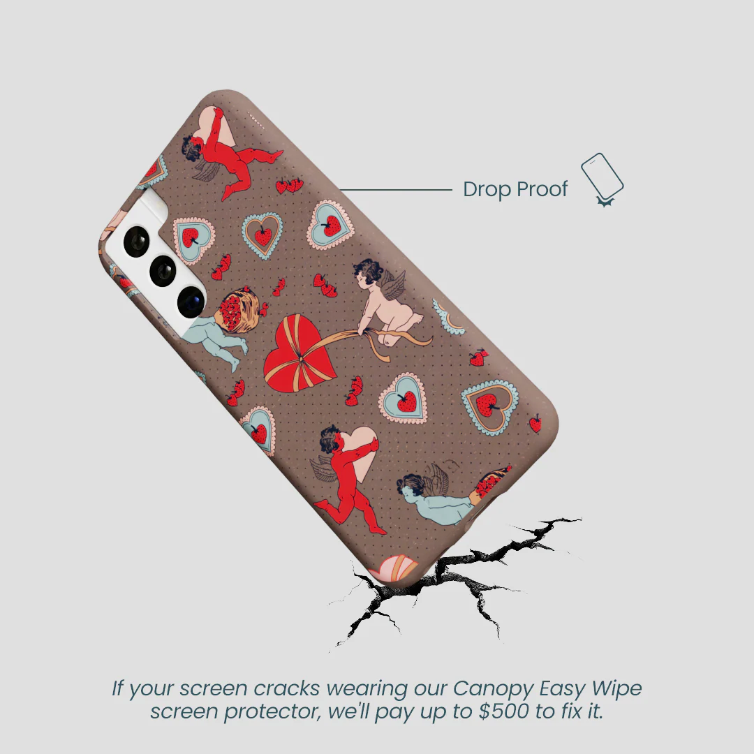 Chocolate Brown Strawberry Cupid Samsung Galaxy S21 Case - Image 5