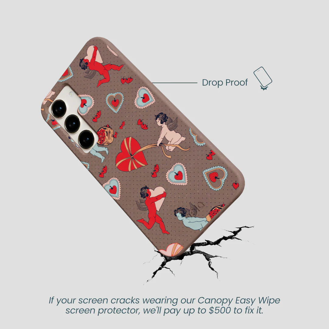 Chocolate Brown Strawberry Cupid Samsung Galaxy S24 Case - Image 5