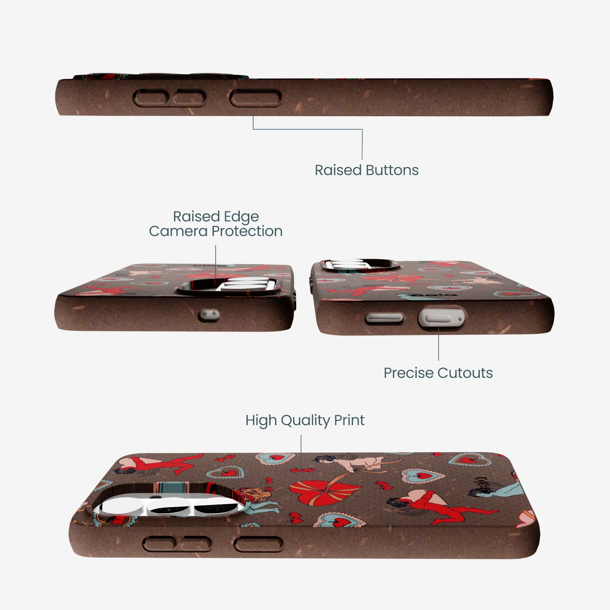Chocolate Brown Strawberry Cupid Samsung Galaxy S26 Case - Image 3