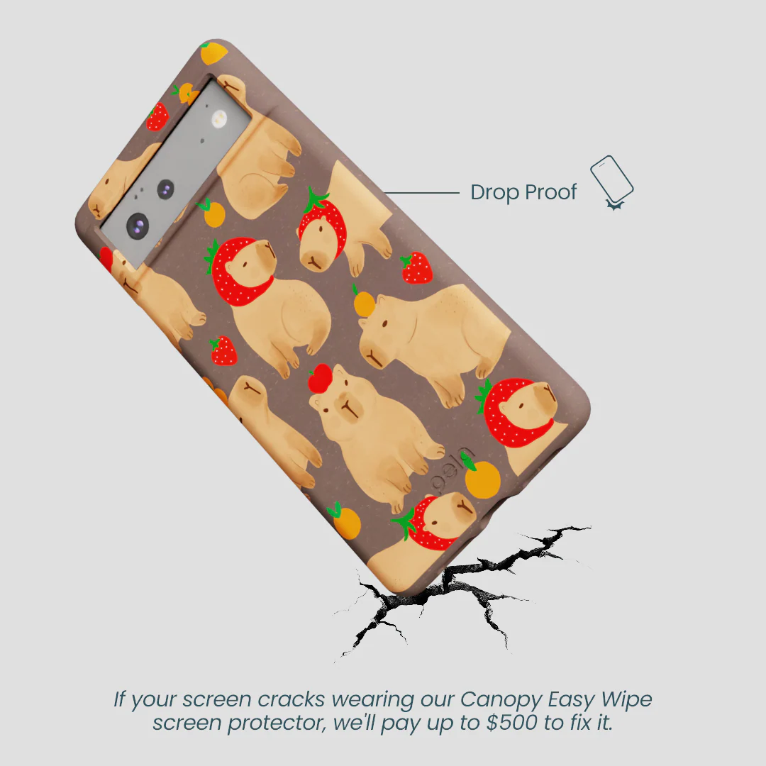 Chocolate Brown Sweet Capybaras Google Pixel 6 Case - Image 5
