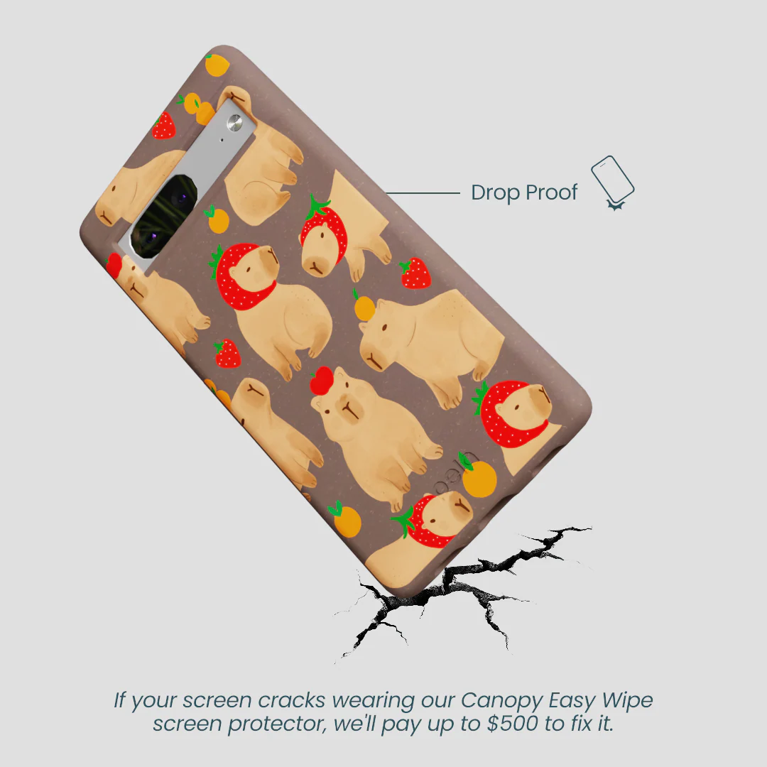 Chocolate Brown Sweet Capybaras Google Pixel 7 Case - Image 5