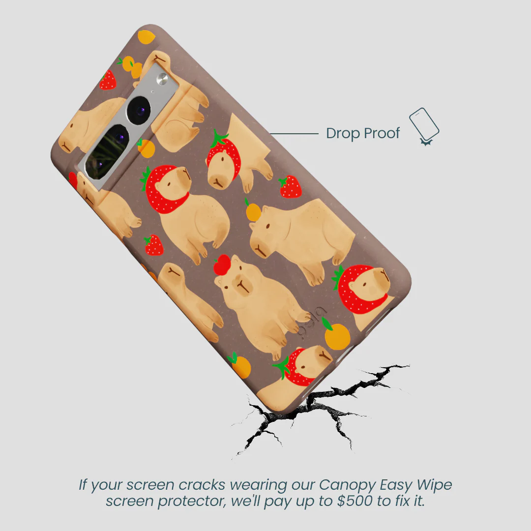 Chocolate Brown Sweet Capybaras Google Pixel 7 Pro Case - Image 5