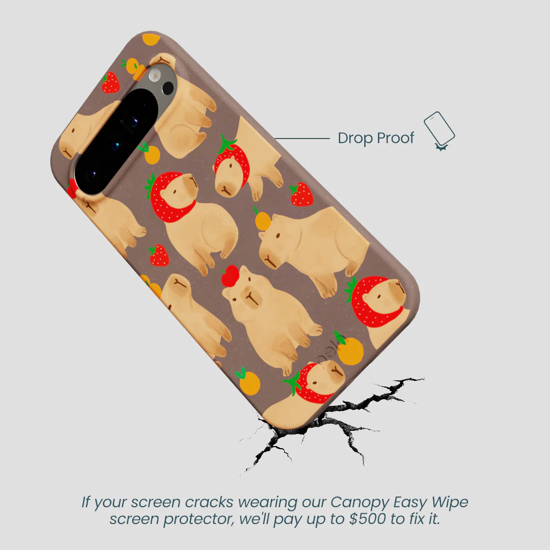 Chocolate Brown Sweet Capybaras Google Pixel 9 Pro XL Case - Image 5