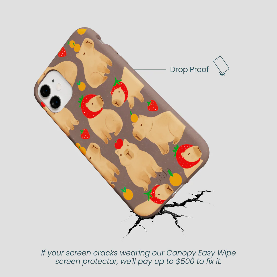 Chocolate Brown Sweet Capybaras iPhone 11 Case - Image 5
