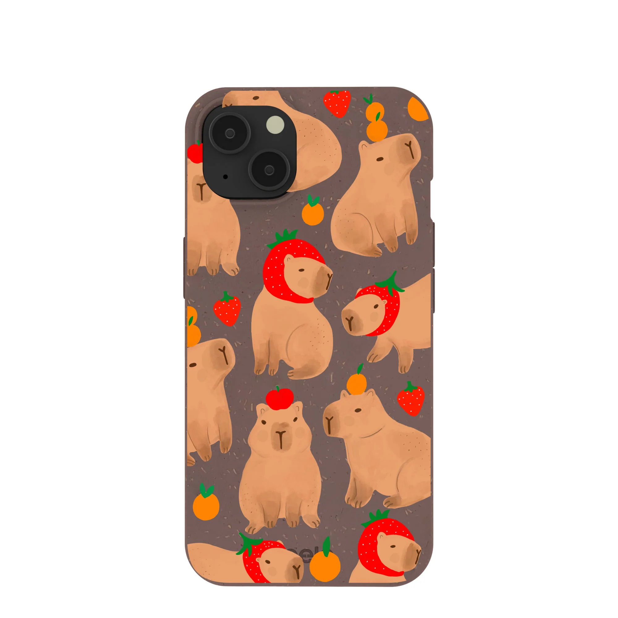 Chocolate Brown Sweet Capybaras iPhone 13 Case