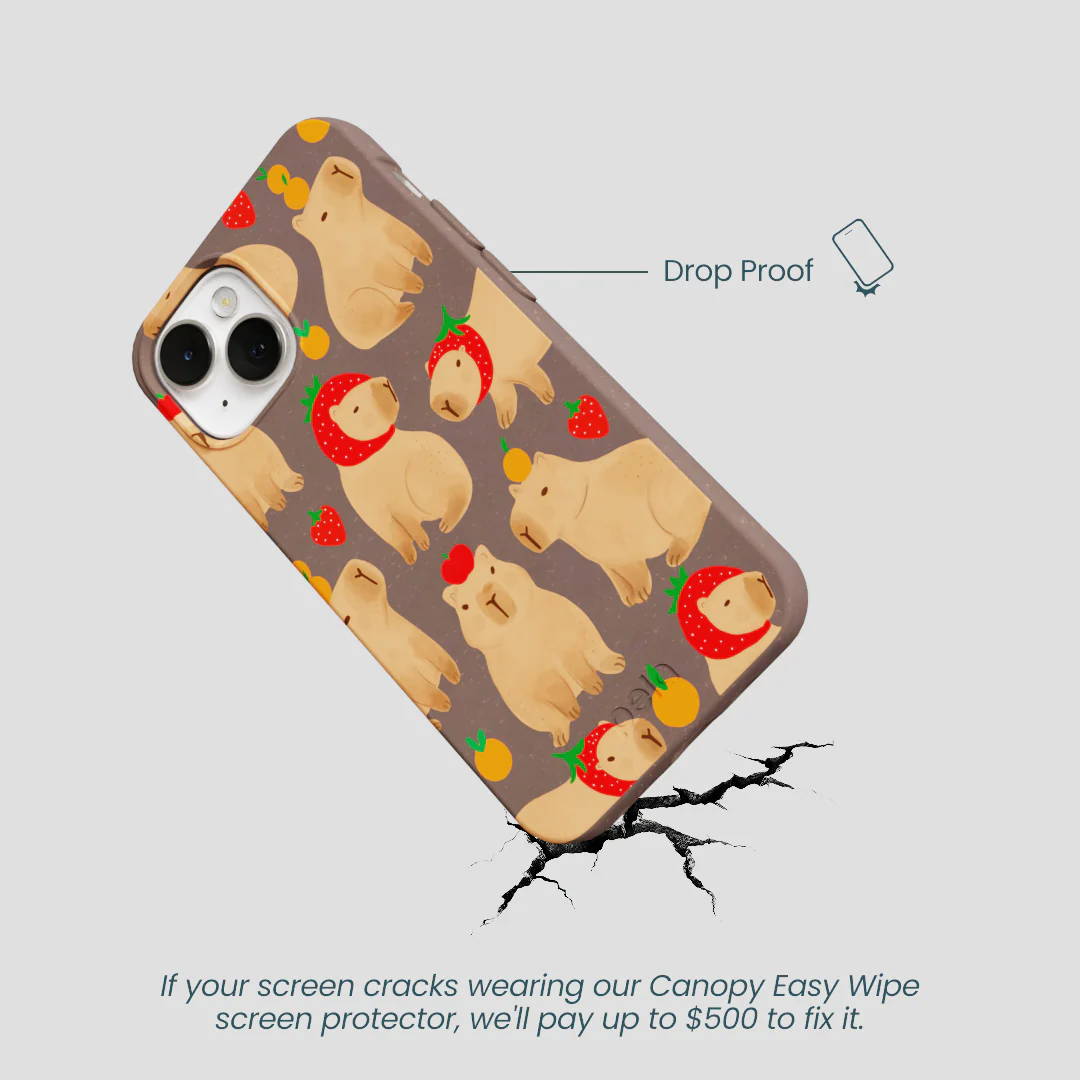 Chocolate Brown Sweet Capybaras iPhone 13 Case - Image 5