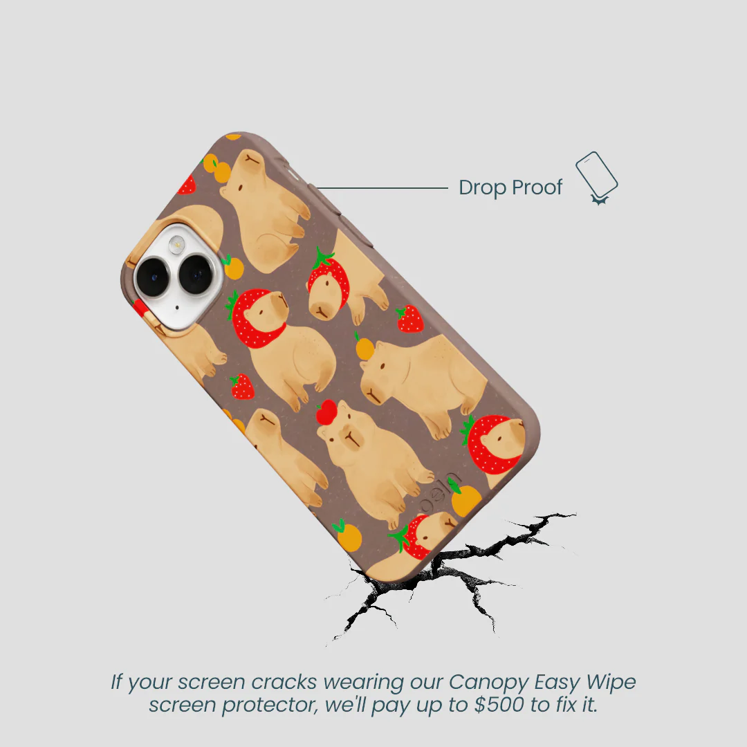 Chocolate Brown Sweet Capybaras iPhone 13 Mini Case - Image 5
