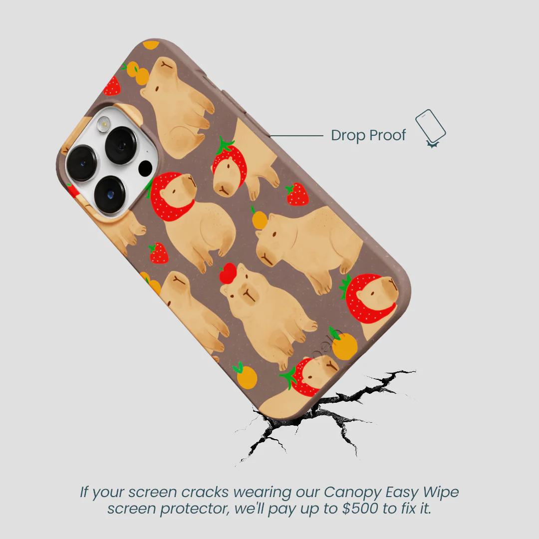 Chocolate Brown Sweet Capybaras iPhone 13 Pro Max Case - Image 5