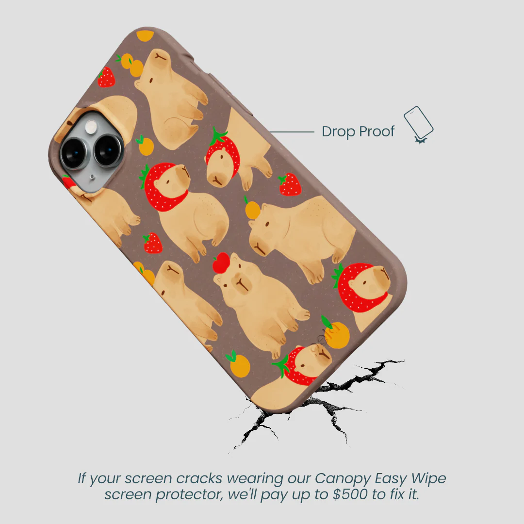 Chocolate Brown Sweet Capybaras iPhone 15 Plus Case - Image 5